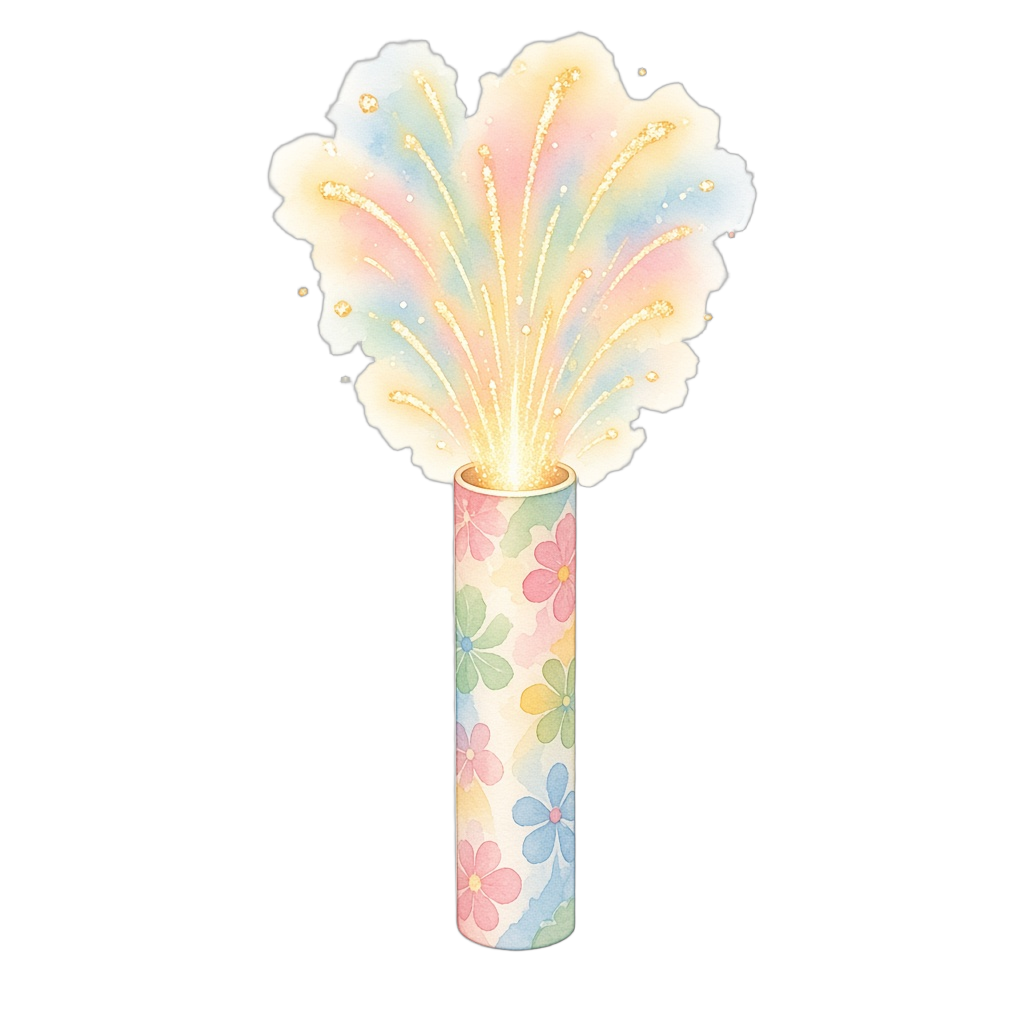 水彩の手持ち花火