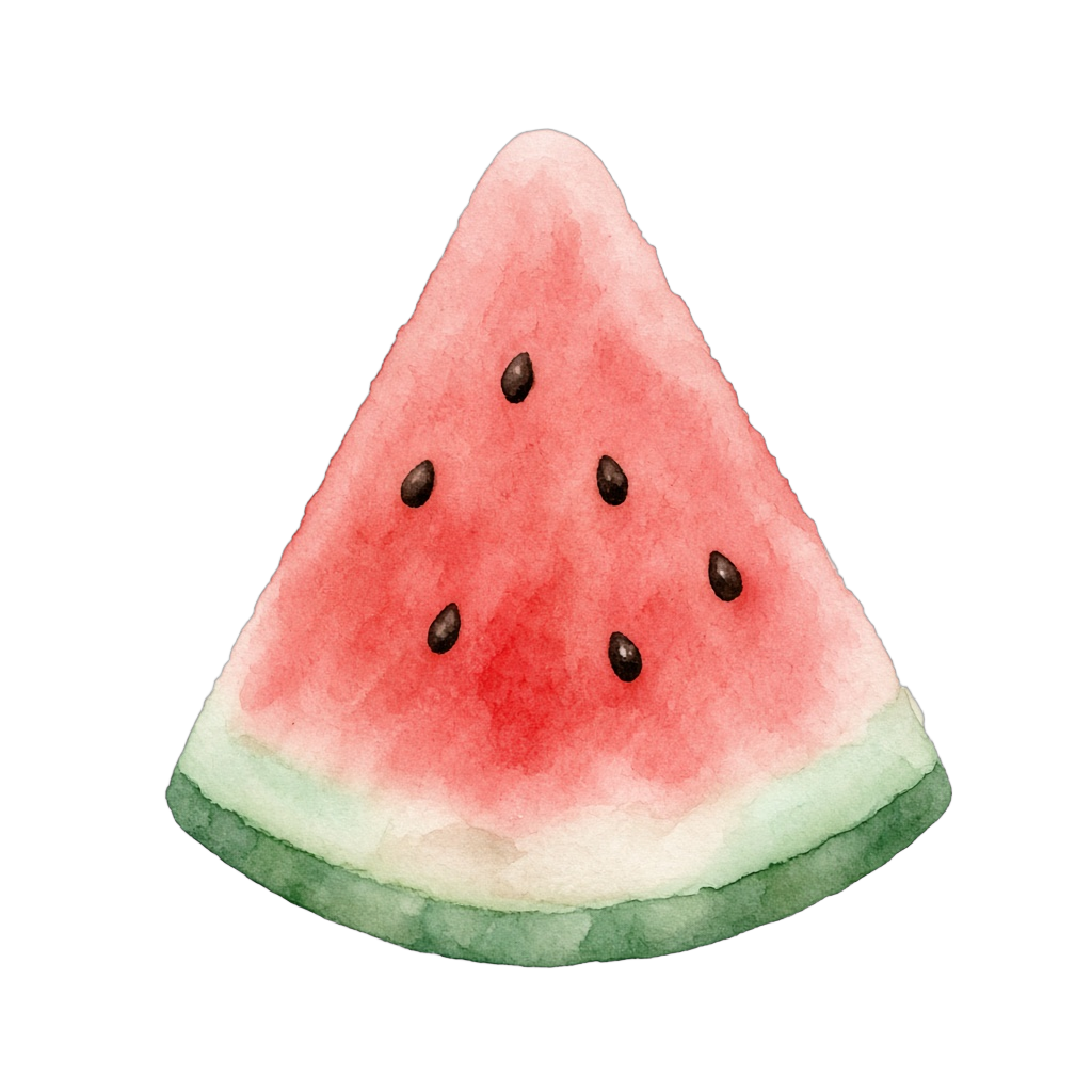 水彩のすいか（切り身）